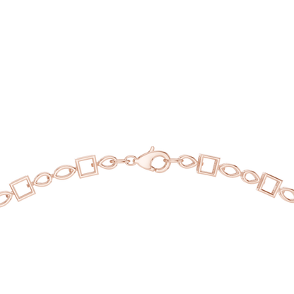 Runway style diamond statement necklace in yellow gold finish