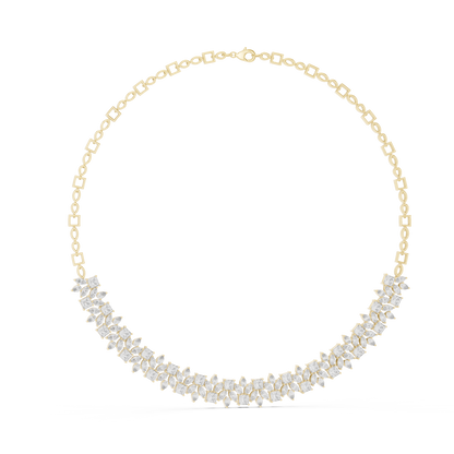Premium yellow gold diamond necklace for bridal jewelry collection