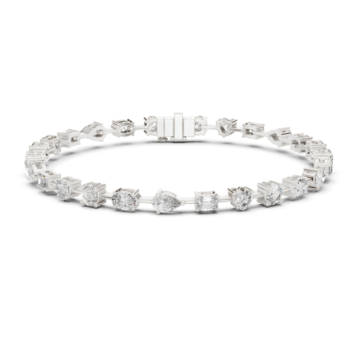 4.77Ct Multi Shape Diamond Vintage Cluster 14k Solid Rose Gold Dainty Perfect Handmade Party Wear Tennis Bracelet Gift For Her - HIGHCARAT DIAMONDS