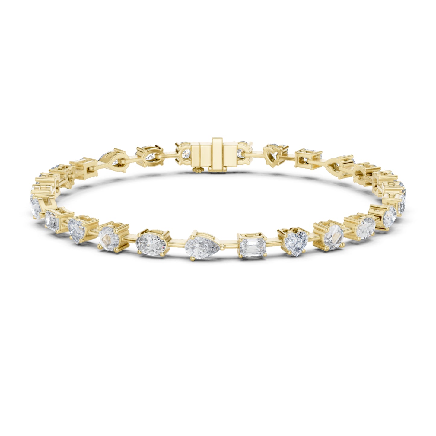 4.77Ct Multi Shape Diamond Vintage Cluster 14k Solid Rose Gold Dainty Perfect Handmade Party Wear Tennis Bracelet Gift For Her - HIGHCARAT DIAMONDS