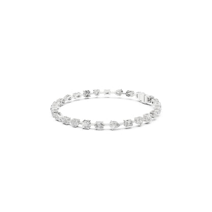 4.77Ct Multi Shape Diamond Vintage Cluster 14k Solid Rose Gold Dainty Perfect Handmade Party Wear Tennis Bracelet Gift For Her - HIGHCARAT DIAMONDS