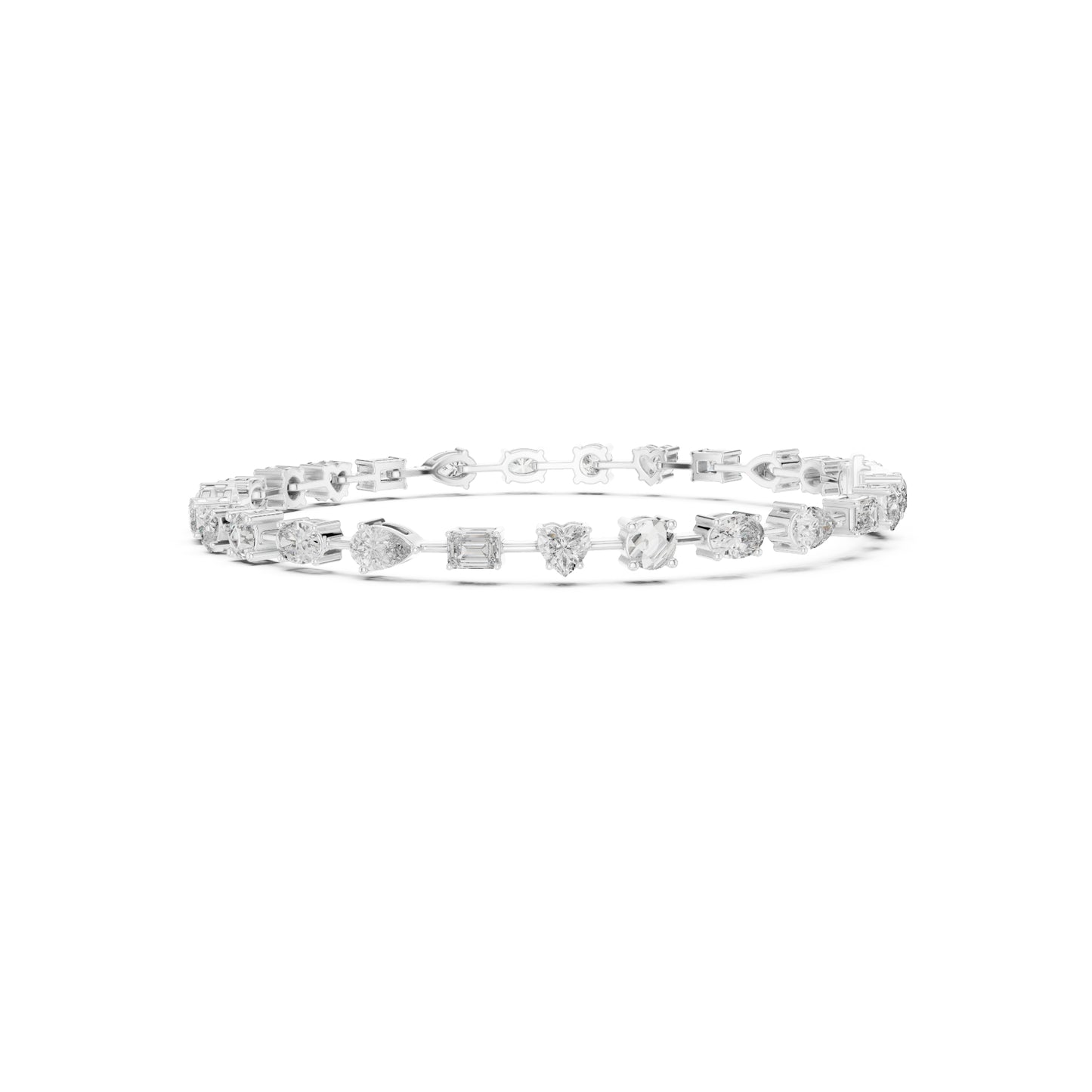4.77Ct Multi Shape Diamond Vintage Cluster 14k Solid Rose Gold Dainty Perfect Handmade Party Wear Tennis Bracelet Gift For Her - HIGHCARAT DIAMONDS