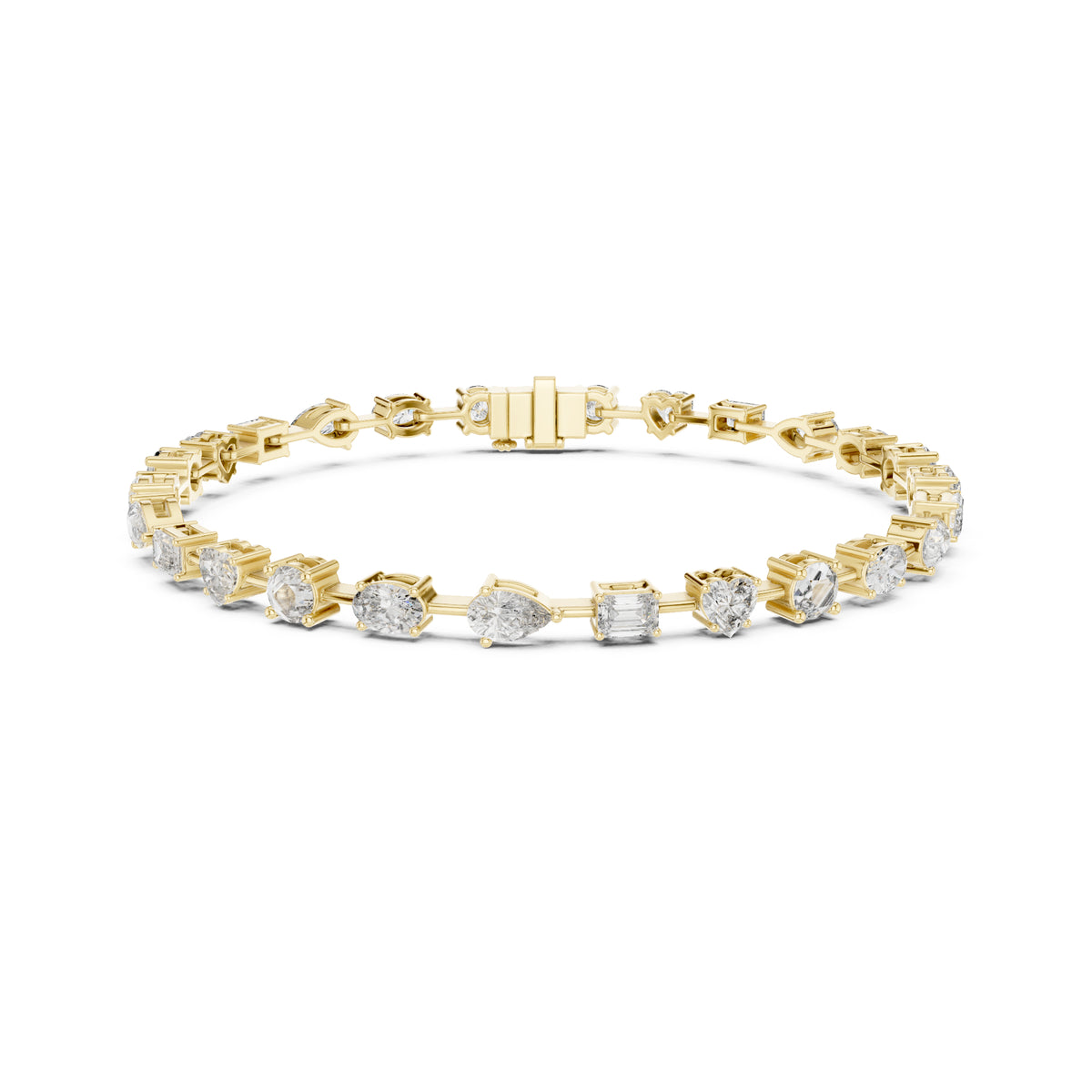 4.77Ct Multi Shape Diamond Vintage Cluster 14k Solid Rose Gold Dainty Perfect Handmade Party Wear Tennis Bracelet Gift For Her - HIGHCARAT DIAMONDS