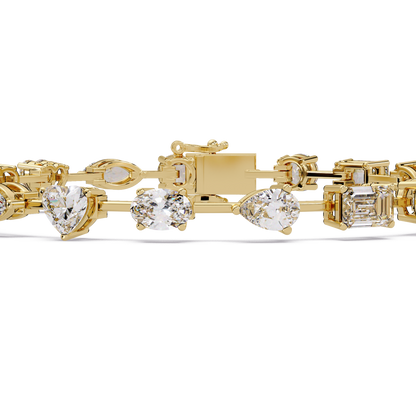 Multi Shape Lab Grown Diamond Tennis Bracelet - HIGHCARAT DIAMONDS