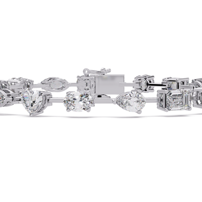 Multi Shape Lab Grown Diamond Tennis Bracelet - HIGHCARAT DIAMONDS
