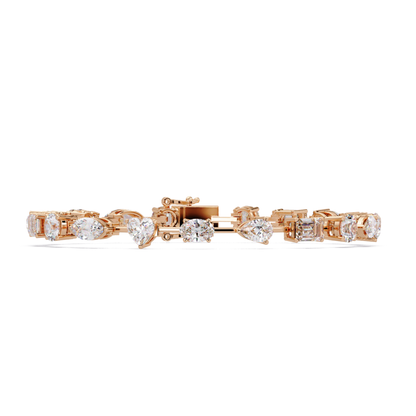 Multi Shape Lab Grown Diamond Tennis Bracelet - HIGHCARAT DIAMONDS