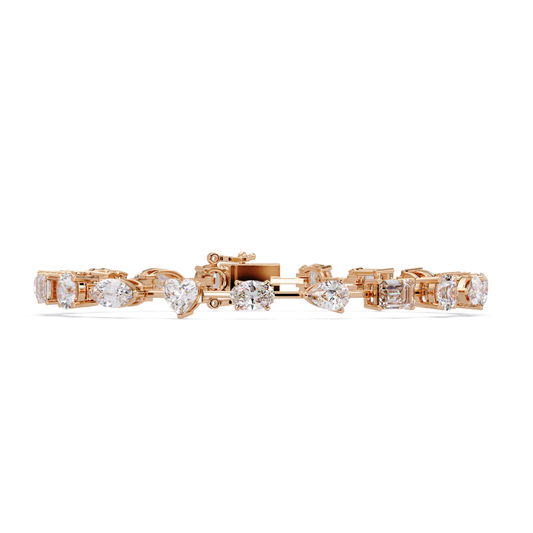 Multi Shape Lab Grown Diamond Tennis Bracelet - HIGHCARAT DIAMONDS