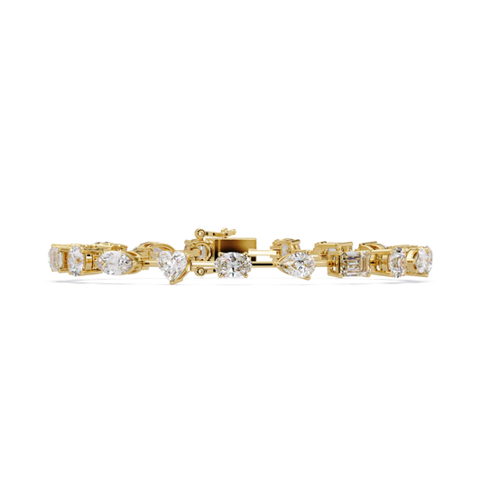 Multi Shape Lab Grown Diamond Tennis Bracelet - HIGHCARAT DIAMONDS