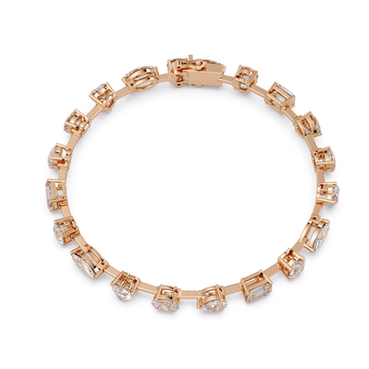 Multi Shape Lab Grown Diamond Tennis Bracelet - HIGHCARAT DIAMONDS