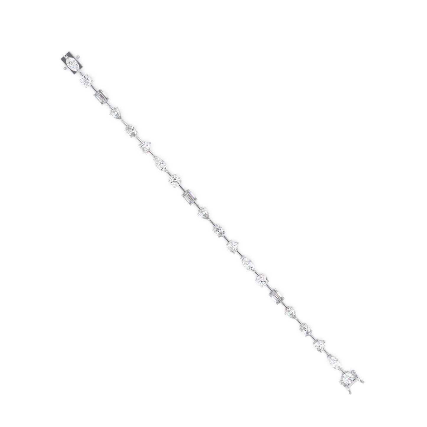 Multi Shape Lab Grown Diamond Tennis Bracelet - HIGHCARAT DIAMONDS