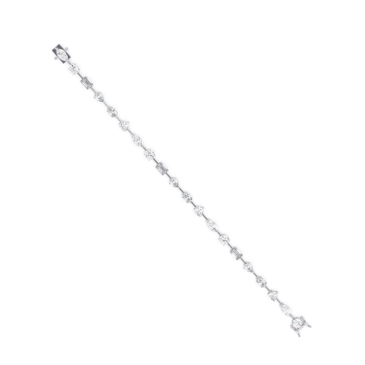 Multi Shape Lab Grown Diamond Tennis Bracelet - HIGHCARAT DIAMONDS