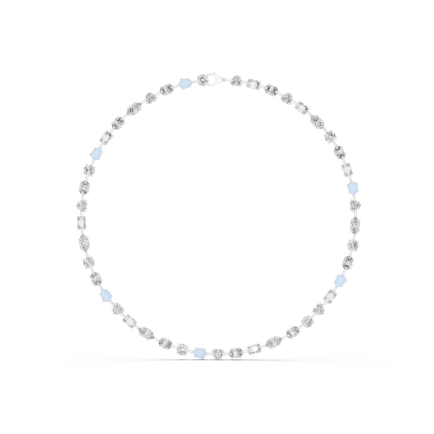 All Multiple Shape  Lab Grown Diamond 14K Solid Gold Esthetic Diamond Necklace For Her - HIGHCARAT DIAMONDS