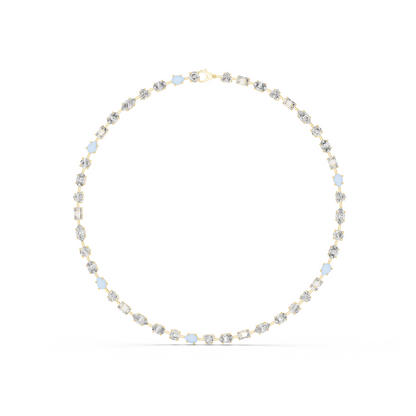 All Multiple Shape  Lab Grown Diamond 14K Solid Gold Esthetic Diamond Necklace For Her - HIGHCARAT DIAMONDS