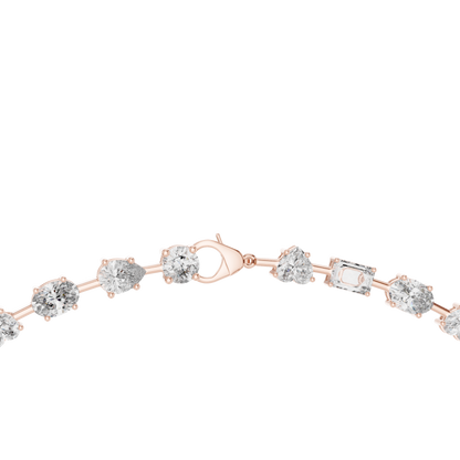 All Multiple Shape  Lab Grown Diamond 14K Solid Gold Esthetic Diamond Necklace For Her - HIGHCARAT DIAMONDS