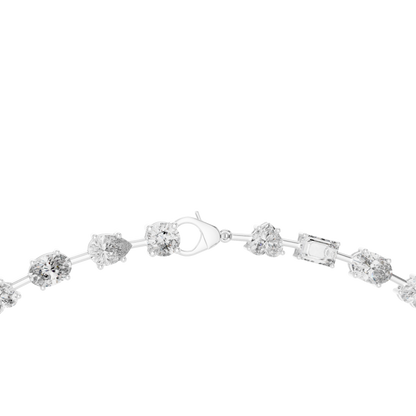 All Multiple Shape  Lab Grown Diamond 14K Solid Gold Esthetic Diamond Necklace For Her - HIGHCARAT DIAMONDS