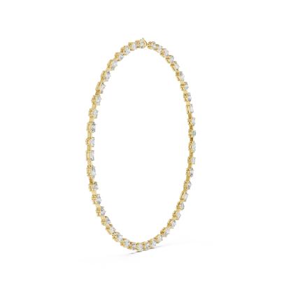 All Multiple Shape  Lab Grown Diamond 14K Solid Gold Esthetic Diamond Necklace For Her - HIGHCARAT DIAMONDS