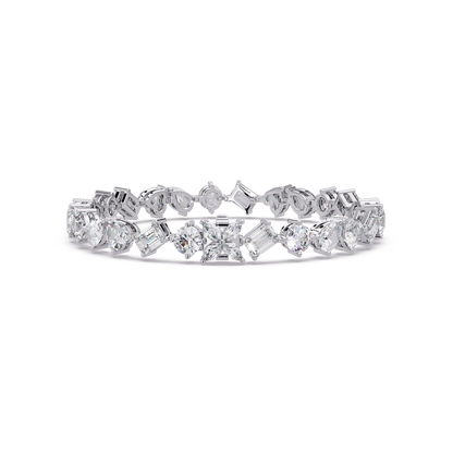 Multi Shape Lab Grown Diamond Tennis Rose Gold Bracelet - HIGHCARAT DIAMONDS