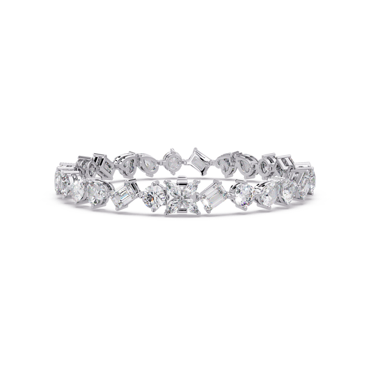 Multi Shape Lab Grown Diamond Tennis Rose Gold Bracelet - HIGHCARAT DIAMONDS
