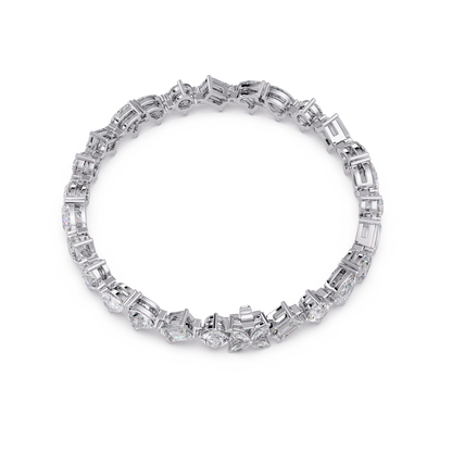 Multi Shape Lab Grown Diamond Tennis Rose Gold Bracelet - HIGHCARAT DIAMONDS
