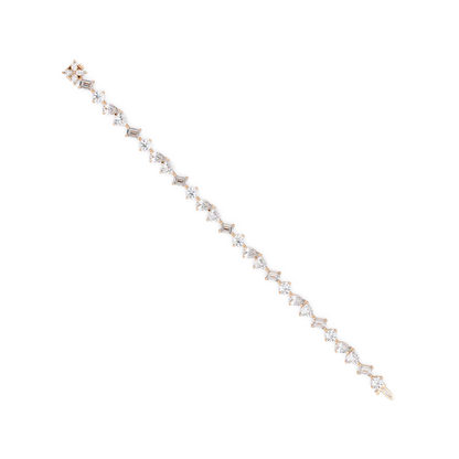 Multi Shape Lab Grown Diamond Tennis Rose Gold Bracelet - HIGHCARAT DIAMONDS