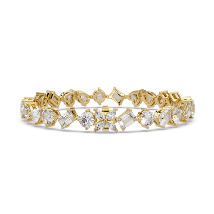 Multi Shape Lab Grown Diamond Tennis Rose Gold Bracelet - HIGHCARAT DIAMONDS