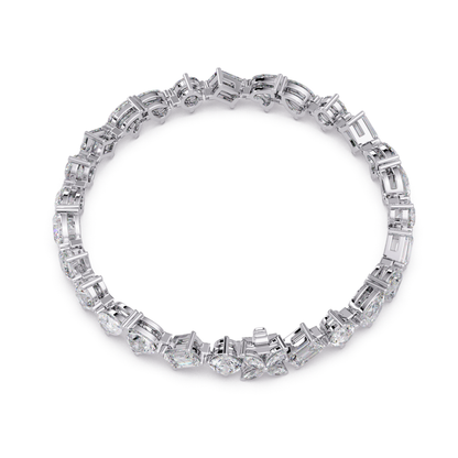 Multi Shape Lab Grown Diamond Tennis Rose Gold Bracelet - HIGHCARAT DIAMONDS