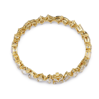 Multi Shape Lab Grown Diamond Tennis Rose Gold Bracelet - HIGHCARAT DIAMONDS