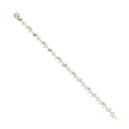 Multi Shape Lab Grown Diamond Tennis Rose Gold Bracelet - HIGHCARAT DIAMONDS