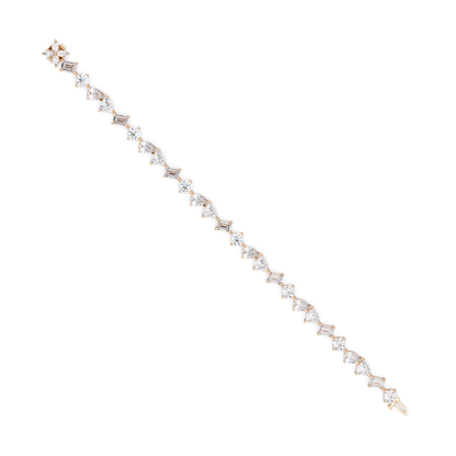 Multi Shape Lab Grown Diamond Tennis Rose Gold Bracelet - HIGHCARAT DIAMONDS
