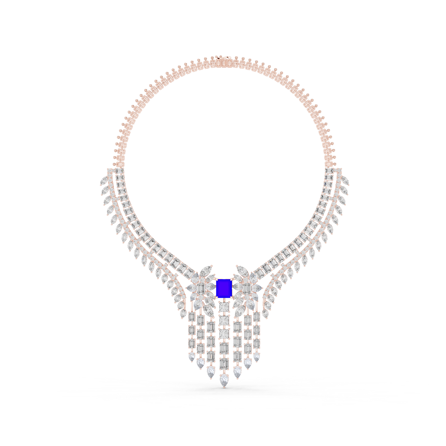 Round, Princess, Pear, Marquise, Emerald, Radiant  All Shapes Lab Grown Diamond Necklace For Her Wedding Gift - HIGHCARAT DIAMONDS