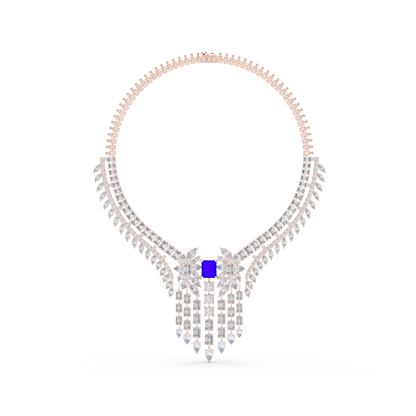 Round, Princess, Pear, Marquise, Emerald, Radiant  All Shapes Lab Grown Diamond Necklace For Her Wedding Gift - HIGHCARAT DIAMONDS