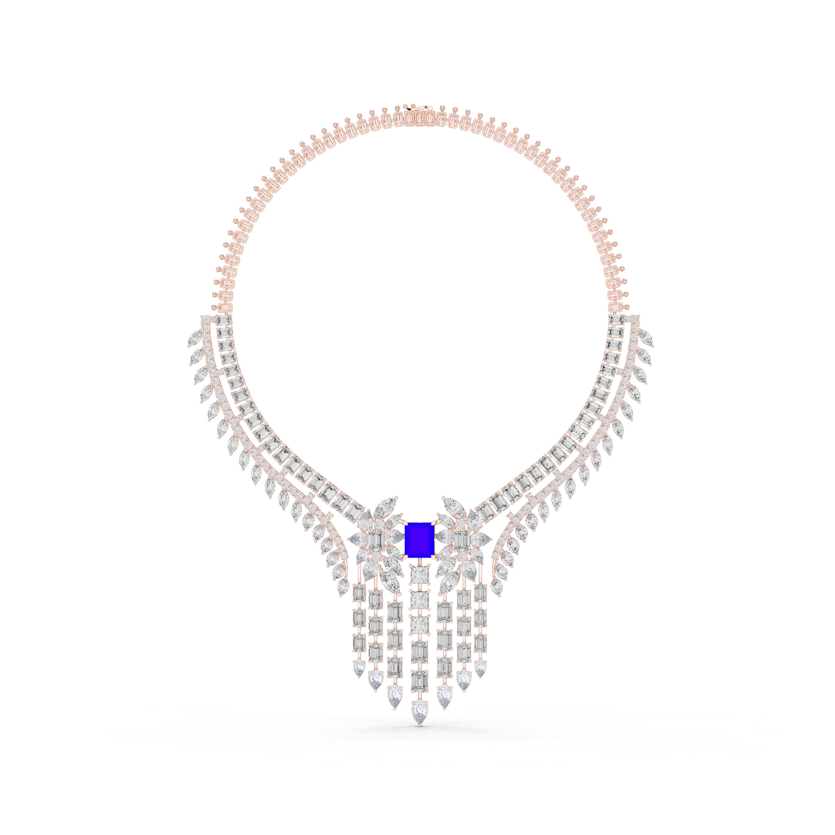 Round, Princess, Pear, Marquise, Emerald, Radiant  All Shapes Lab Grown Diamond Necklace For Her Wedding Gift - HIGHCARAT DIAMONDS