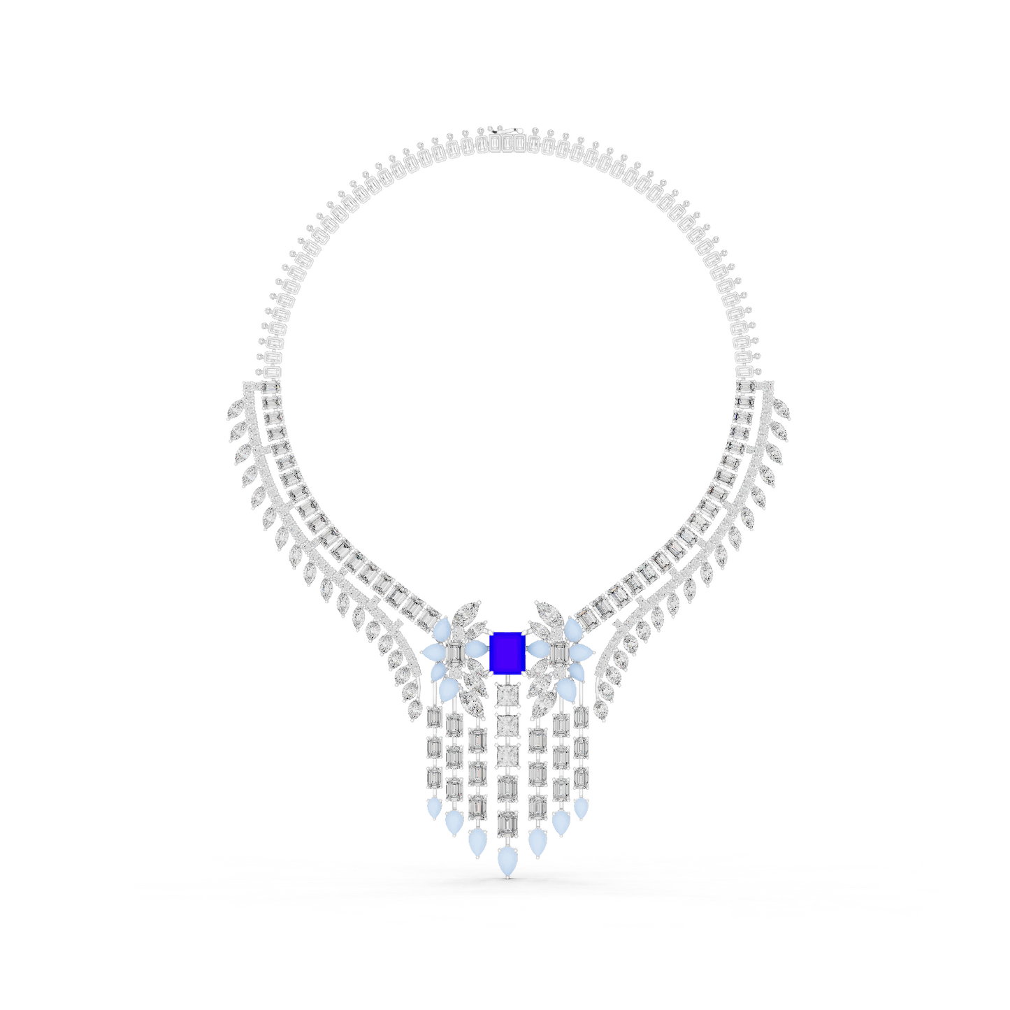 Round, Princess, Pear, Marquise, Emerald, Radiant  All Shapes Lab Grown Diamond Necklace For Her Wedding Gift - HIGHCARAT DIAMONDS
