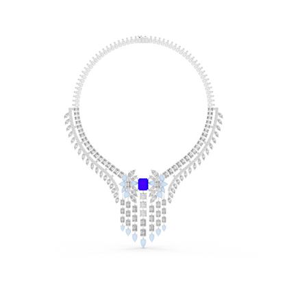 Round, Princess, Pear, Marquise, Emerald, Radiant  All Shapes Lab Grown Diamond Necklace For Her Wedding Gift - HIGHCARAT DIAMONDS