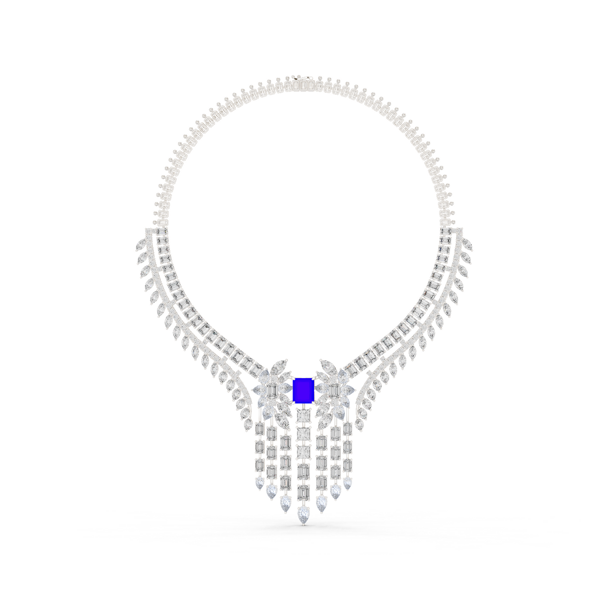 Round, Princess, Pear, Marquise, Emerald, Radiant  All Shapes Lab Grown Diamond Necklace For Her Wedding Gift - HIGHCARAT DIAMONDS