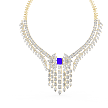 Round, Princess, Pear, Marquise, Emerald, Radiant  All Shapes Lab Grown Diamond Necklace For Her Wedding Gift - HIGHCARAT DIAMONDS