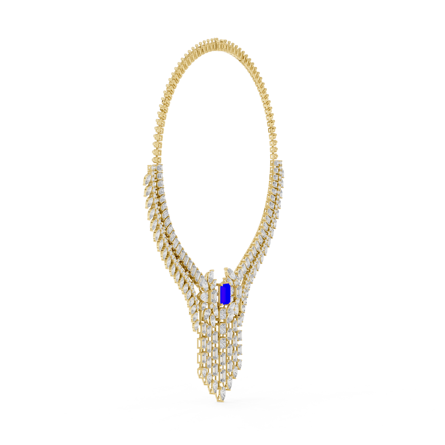 Round, Princess, Pear, Marquise, Emerald, Radiant  All Shapes Lab Grown Diamond Necklace For Her Wedding Gift - HIGHCARAT DIAMONDS