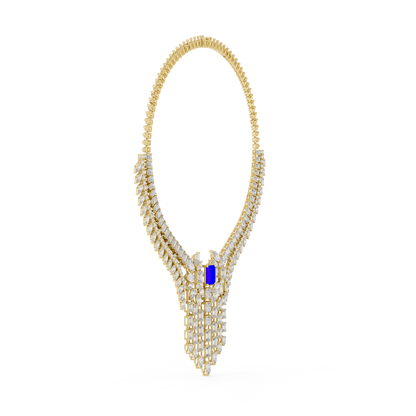 Round, Princess, Pear, Marquise, Emerald, Radiant  All Shapes Lab Grown Diamond Necklace For Her Wedding Gift - HIGHCARAT DIAMONDS
