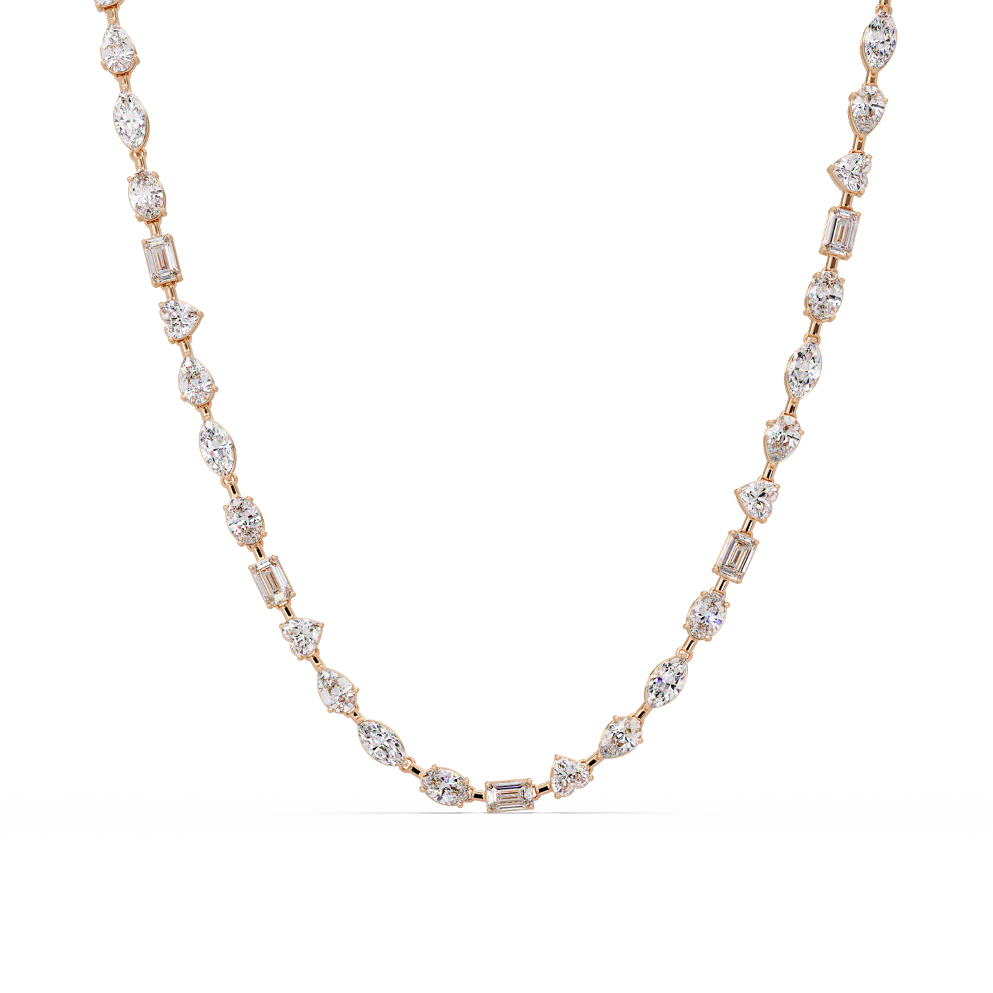 Multiple Shape Lab Grown Diamond Tennis Necklace - HIGHCARAT DIAMONDS