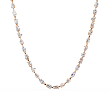 Multiple Shape Lab Grown Diamond Tennis Necklace - HIGHCARAT DIAMONDS