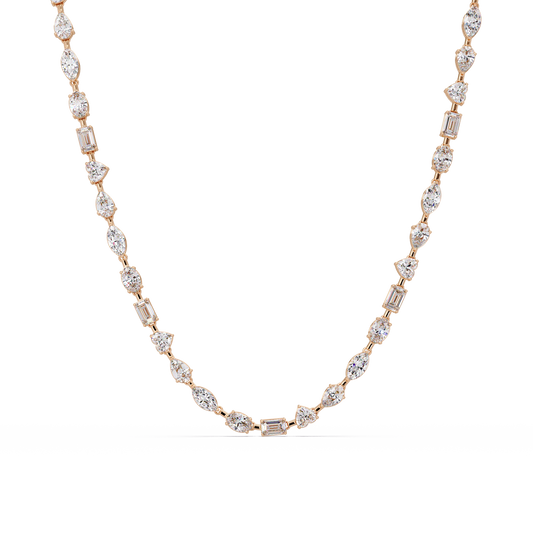 Multiple Shape Lab Grown Diamond Tennis Necklace - HIGHCARAT DIAMONDS