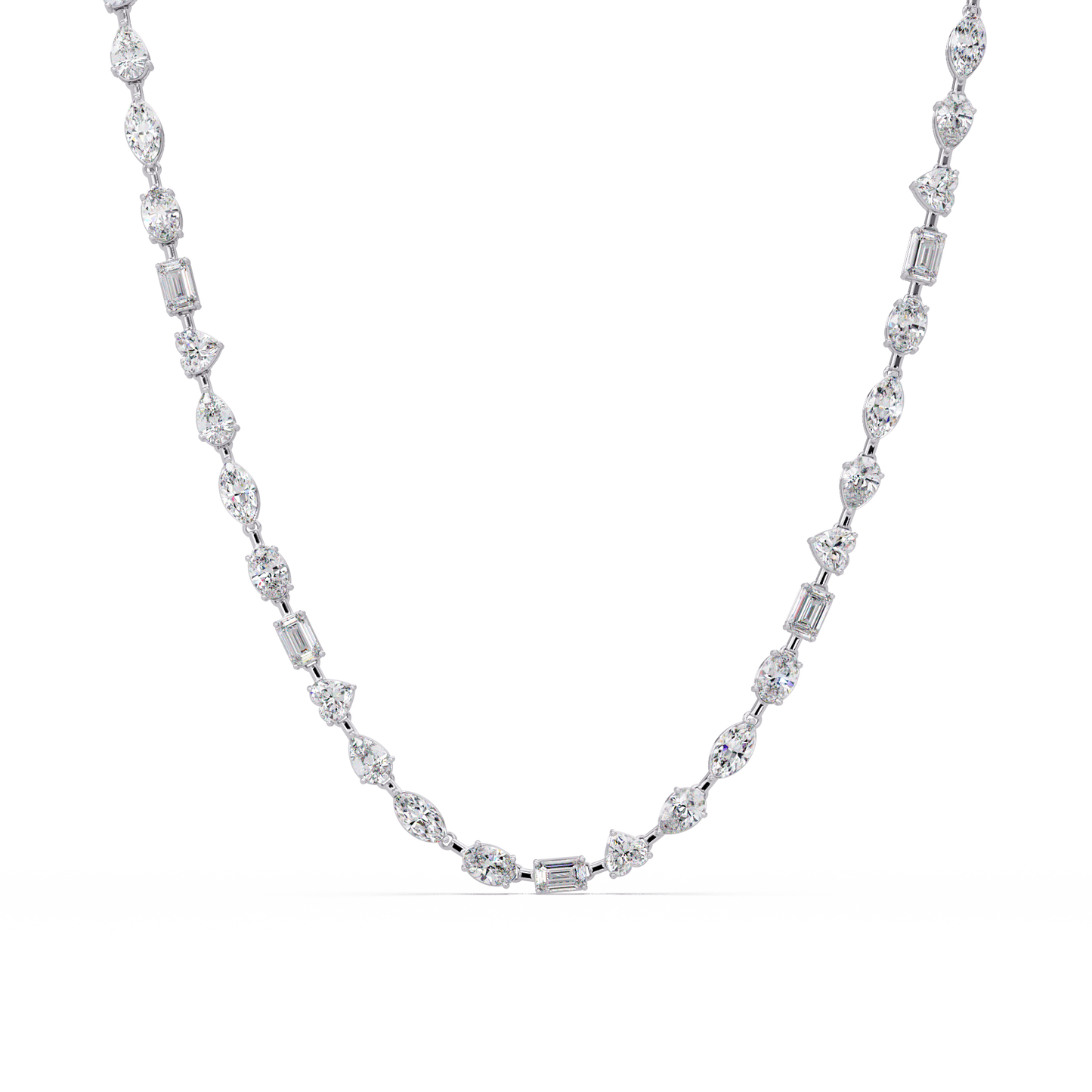 Multiple Shape Lab Grown Diamond Tennis Necklace - HIGHCARAT DIAMONDS