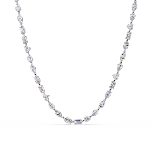 Multiple Shape Lab Grown Diamond Tennis Necklace - HIGHCARAT DIAMONDS