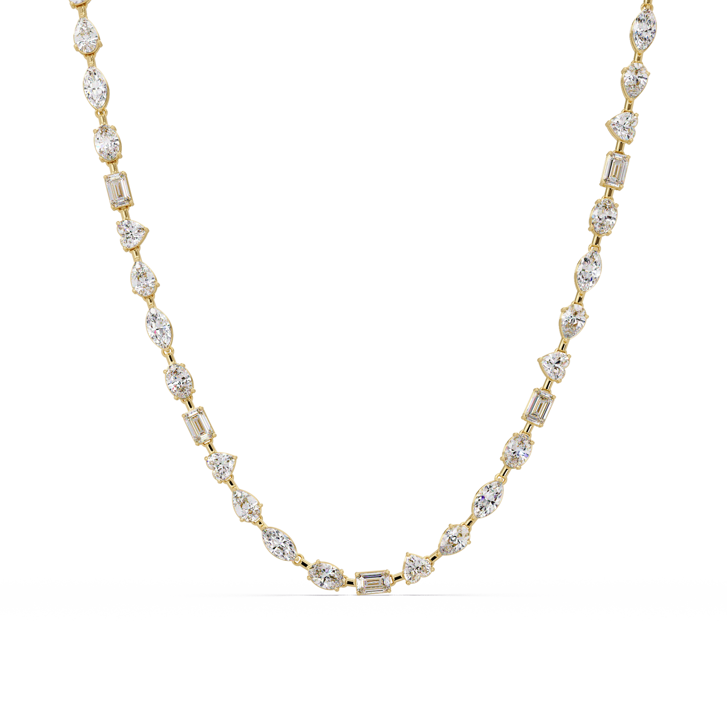 Multiple Shape Lab Grown Diamond Tennis Necklace - HIGHCARAT DIAMONDS