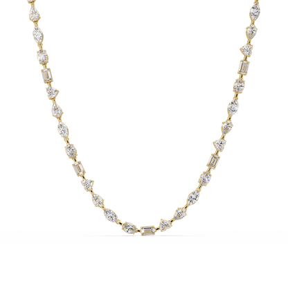 Multiple Shape Lab Grown Diamond Tennis Necklace - HIGHCARAT DIAMONDS