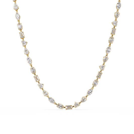 Multiple Shape Lab Grown Diamond Tennis Necklace - HIGHCARAT DIAMONDS
