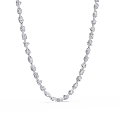 Multiple Shape Lab Grown Diamond Tennis Necklace - HIGHCARAT DIAMONDS