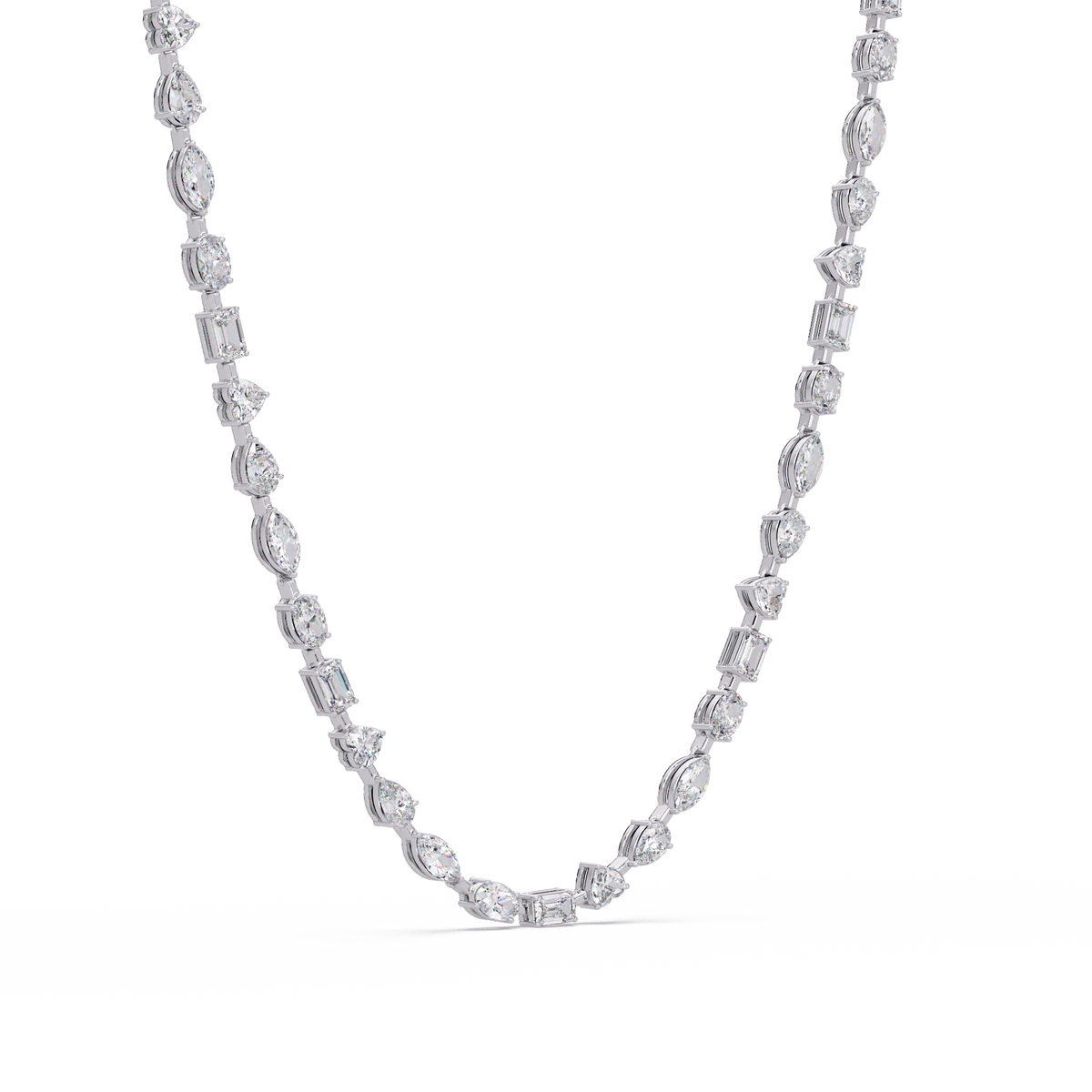 Multiple Shape Lab Grown Diamond Tennis Necklace - HIGHCARAT DIAMONDS