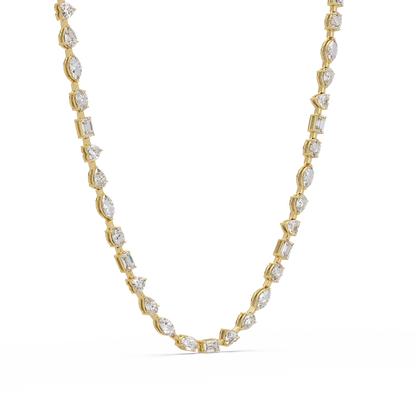 Multiple Shape Lab Grown Diamond Tennis Necklace - HIGHCARAT DIAMONDS