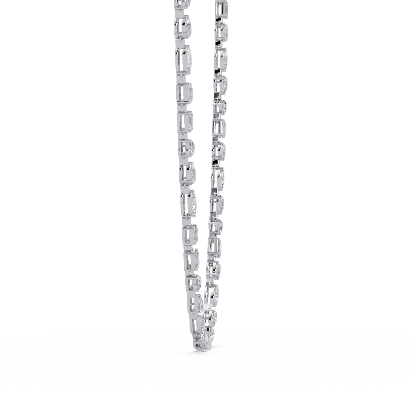 Multiple Shape Lab Grown Diamond Tennis Necklace - HIGHCARAT DIAMONDS